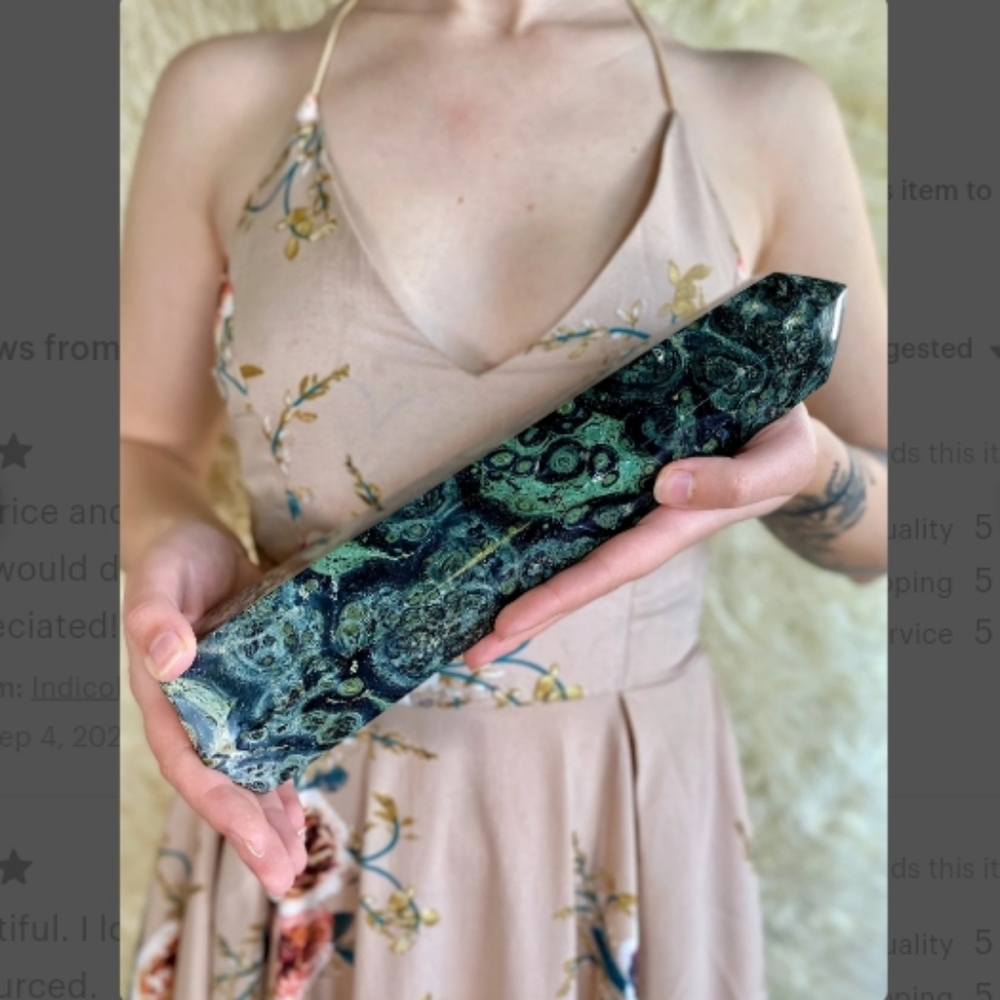 XXL Polished Kambaba Jasper Crystal Point Tower